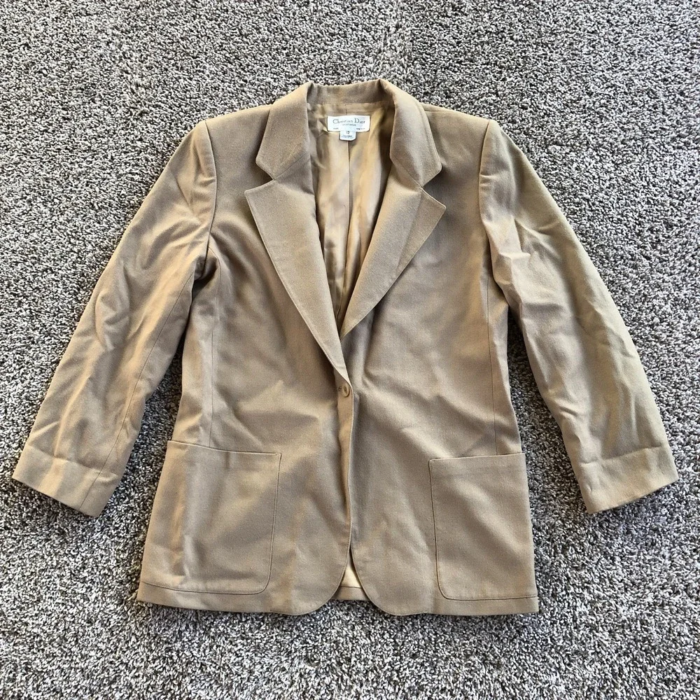Vintage Christian Dior Sportswear Single Breasted Wool Blazer Womens Size 12